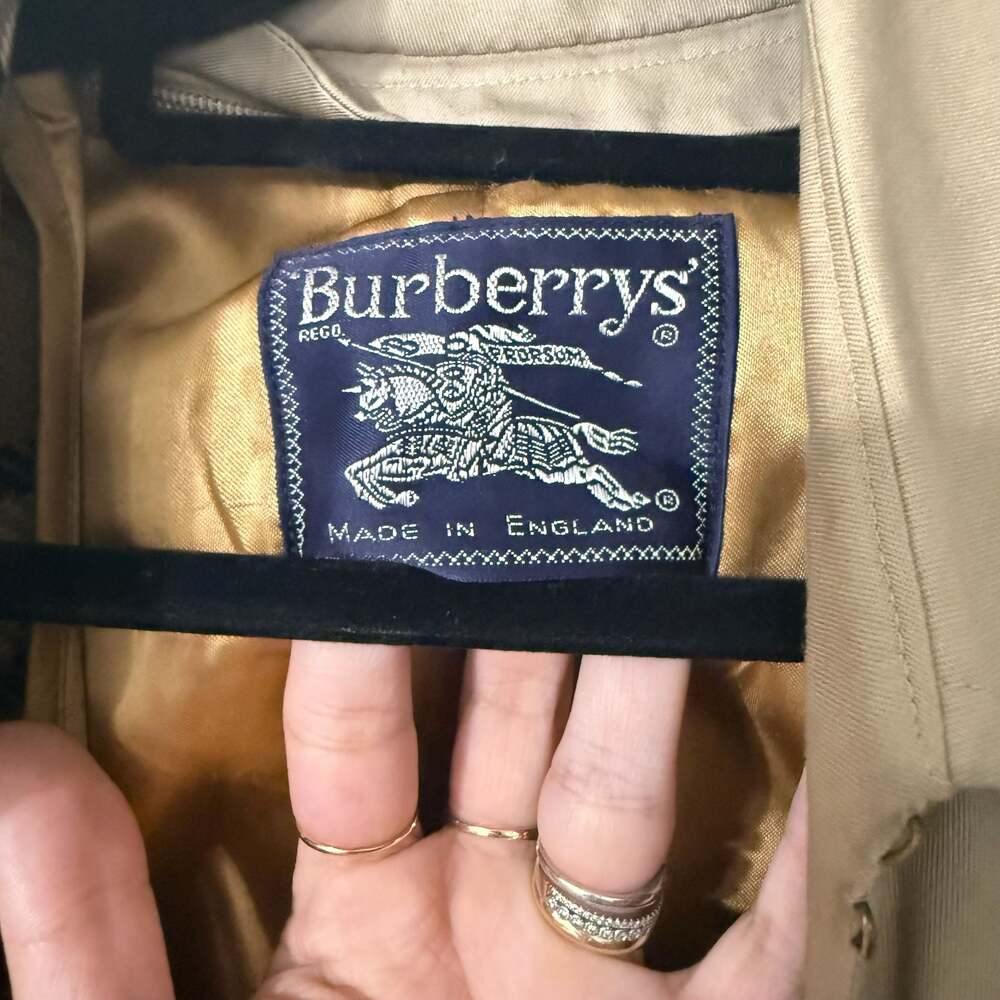 Vintage Burberrys Made in England Trench Coat with Nova Check Lining - Picture 4 of 9